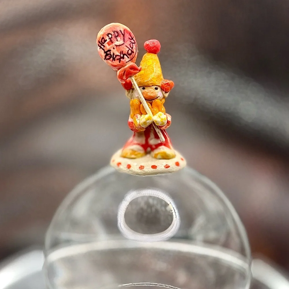 Unique Colorful Clown Figurine cake topper with Balloons